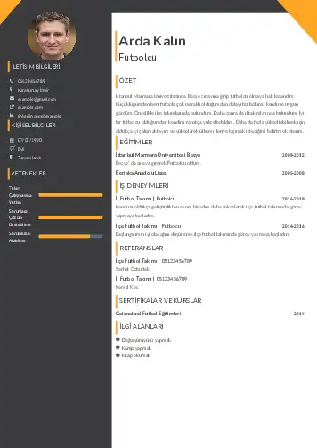 Sporcu CV Örnekleri cv indir